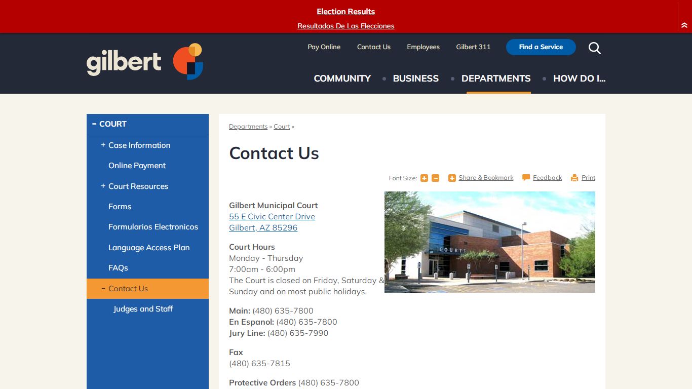 Contact Us | Town of Gilbert, Arizona